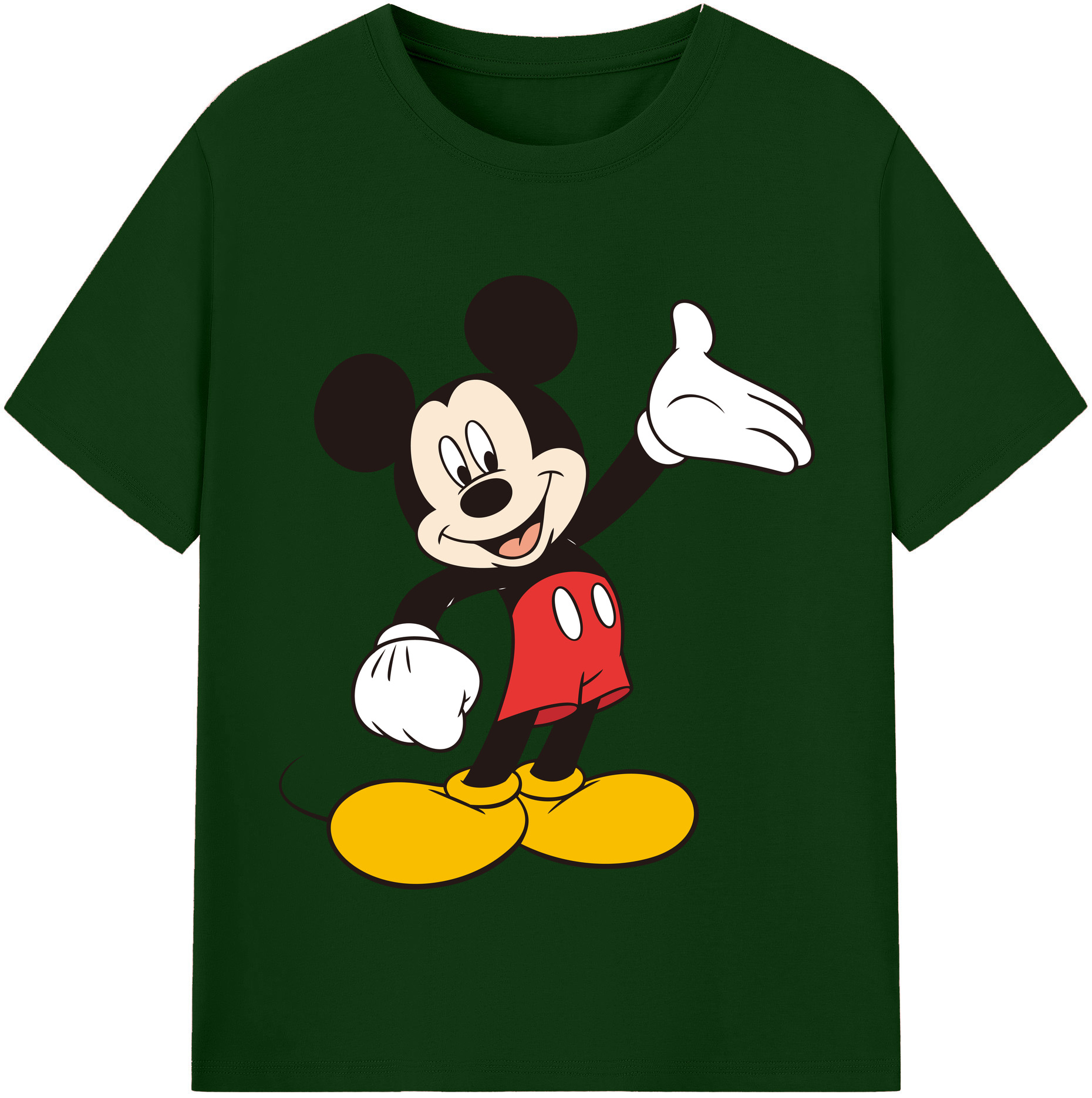 （画像用） ミッキーマウス Mickey Mouse 綿100％半袖Tシャツ（フロントプリント）